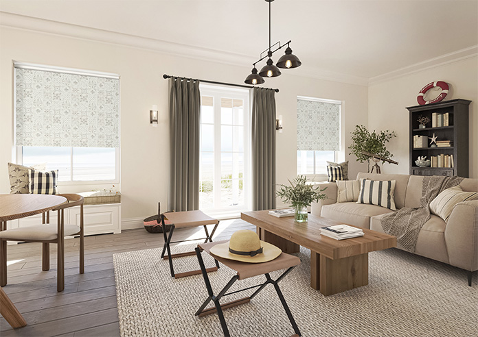 Moroccan Tiles, Isle Grey - Twist&Fit Roller Blind - Image 7